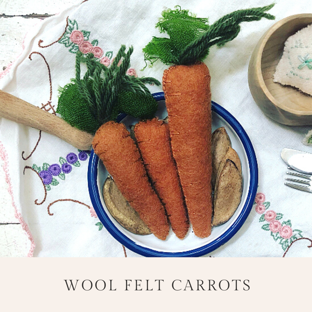 Wool Felt Carrots Logo