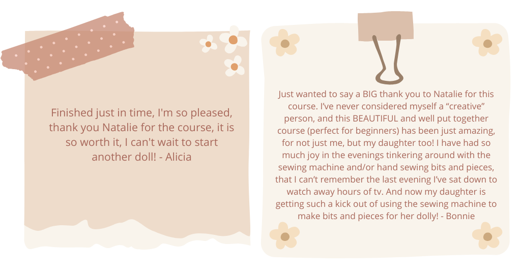 Alicia + Bonnie Doll Making Love note